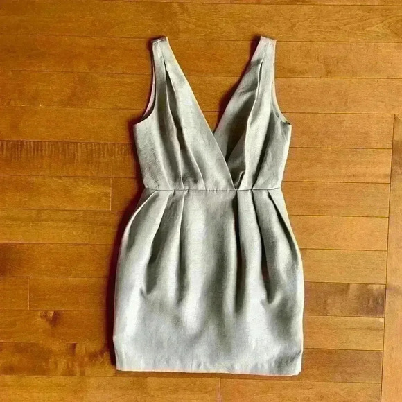 H&M | Silver  mini tulip dress size 4 - Picture 1 of 6